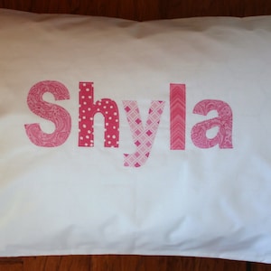 Girl&#39;s Personalized Pillow Case - custom birthday gift idea sleepover slumber party girls bedding kids pillowcase