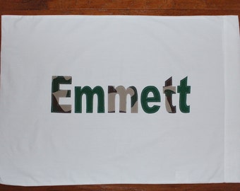 Personalized Pillowcase - boys bedding unique gift idea birthday slumber party kids bedroom decor navy  childs room