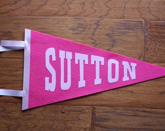 Girls Personalized Sport Pennant - baseball basketball football soccer Christmas birthday gift idea party name bedroom decoration custom