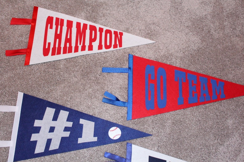 Set of 5 Personalized Pennants kids girls boys sport pennant Etsy