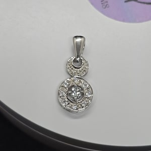 Natural Aquamarine 925 Silver Pendant – 13.1 CT - Round Cut - March Birthstone image 6