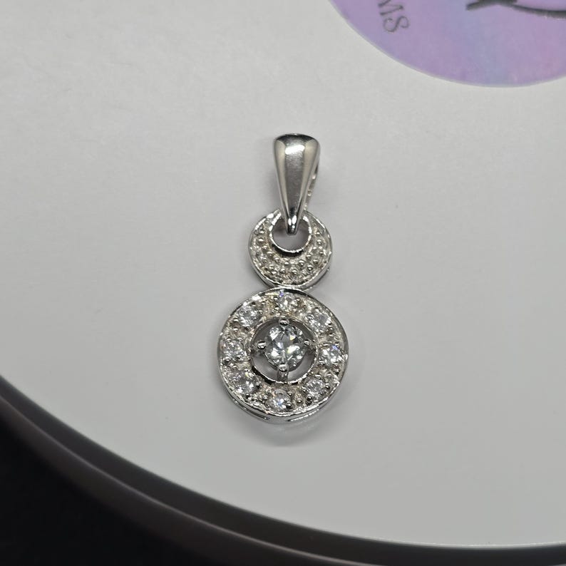 Natural Aquamarine 925 Silver Pendant – 13.1 CT - Round Cut - March Birthstone image 6