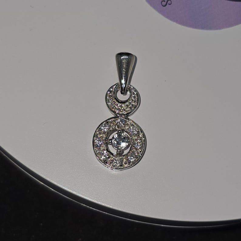 Natural Aquamarine 925 Silver Pendant – 13.1 CT - Round Cut - March Birthstone image 4