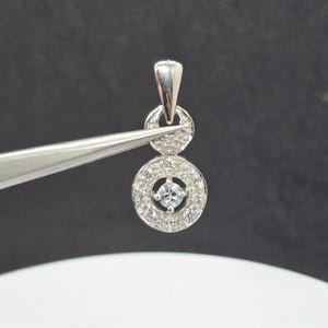 Natural Aquamarine 925 Silver Pendant – 13.1 CT - Round Cut - March Birthstone image 3