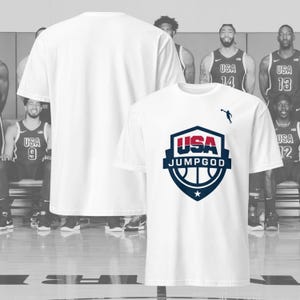 USA Basketball T-Shirt: JumpGod White Edition, Urban Hoop Life Tee