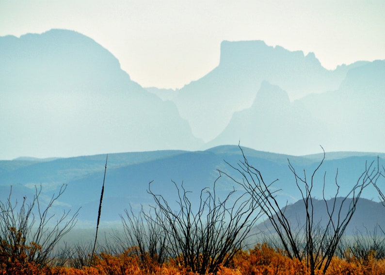 Big Bend National Park FREE Shipping! Pack of 5 Cards Made in USA Nature Photo Card The Window Casa Grande on a Misty Morning
