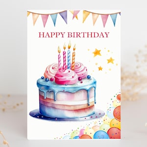 Superbes cartes de gâteau d'anniversaire, modèles préfabriqués, faits main et uniques pour les célébrations spéciales