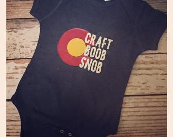 Craft boob snob breastfeeding shirt craft beer shirt colorado custom shirt colorado craft beer shirt