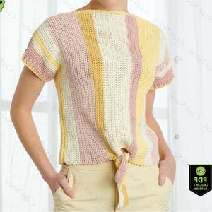 Gehaakte toppatroon verstelbare kanten blouse gehaakte kant mouwloos gehaakt shirt zomertopje pdf Strandtuniekpatroon