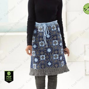 Granny Square Crochet Skirt Pattern Crochet Granny Skirt PDF Pattern Knit Look Skirt DIY Crochet Clothing Tutorial Handmade Skirt Design