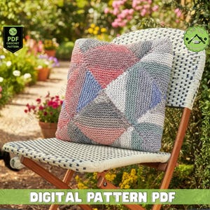 Knitted Pillow Cover Pattern Knit Cushion Pattern Decorative Aran Knit Pillow Knitting Pattern for Home Decor Winter Cushion Pattern