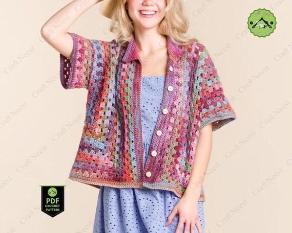 Relaxagon Crochet Shirt Pattern Crochet Button Shirt Granny