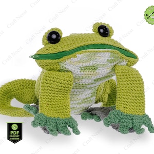 Frog Backpack Crochet Pattern Amigurumi Frog Bag Pattern Crochet Frog Purse Pattern Cute Crochet Frog Backpack Woodlandcore Frog Bag