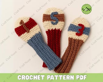 かぎ針編みゴルフクラブカバーパターン：マリガン（PDFダウンロード