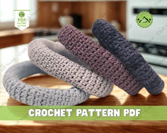 Crochet Bracelet Cuff Pattern DIY Wrist Cuff Crochet Armreif Anleitung Simple Crochet Bracelet Easy Handmade Jewelry PDF Pattern