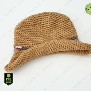 Crochet Baby Cowboy Hat Pattern PDF, Newborn Cowboy Outfit Crochet Pattern, Infant Cowgirl Costume Hat Download, Baby Western Hat Pattern