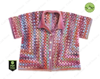 Relaxagon Crochet Shirt Pattern Crochet Button Shirt Granny