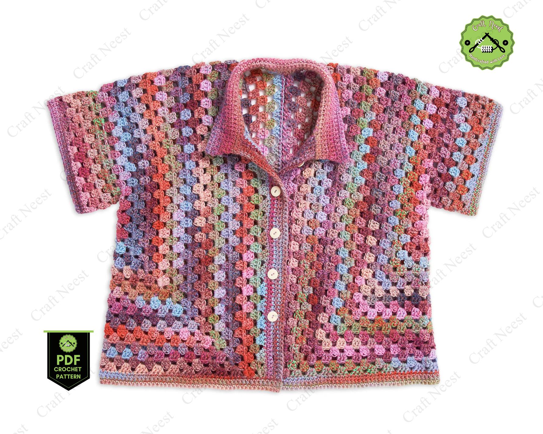 Relaxagon Crochet Shirt Pattern Crochet Button Shirt Granny