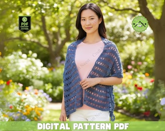 Crochet Shawl Pattern: Ursula Half Circle Wrap (PDF Pattern)