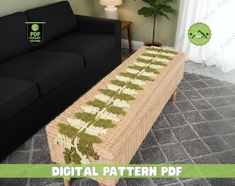 Flower Table Runner Crochet Pattern PDF Floral Crochet Table Decor Crochet Table Runner Pattern Modern Farmhouse Table Runner
