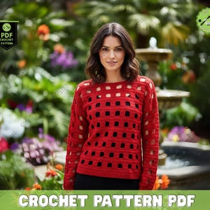 Trippy Tee Crochet Pattern, Unique DIY Crochet Top (PDF)