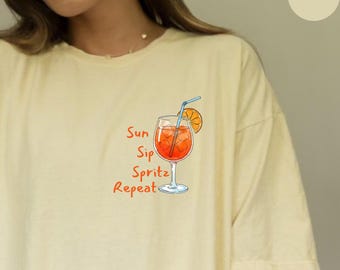 Comfort Colors Aperol Spritz Tee Shirt Tshirt Italian Aperitivo Club Summer La Dolce Vita Italy Cocktail Summer Graphic Tee Positano Capri