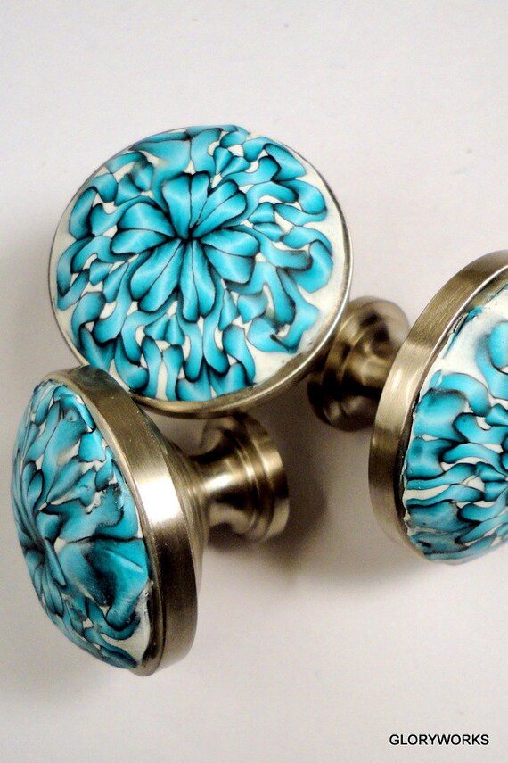 Items similar to Knobs Metal and Polymer Clay Order up to 30