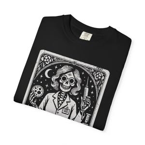 Microbiologist Tarot Card T-Shirt, Funny Science Lab Halloween Gift for Microbiology Lovers image 7