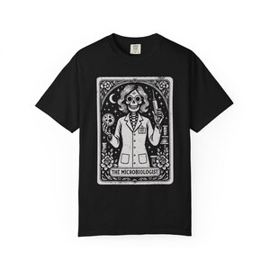 Microbiologist Tarot Card T-Shirt, Funny Science Lab Halloween Gift for Microbiology Lovers image 6