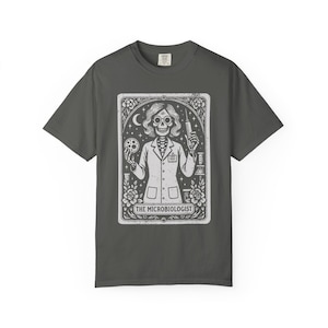 Microbiologist Tarot Card T-Shirt, Funny Science Lab Halloween Gift for Microbiology Lovers image 5