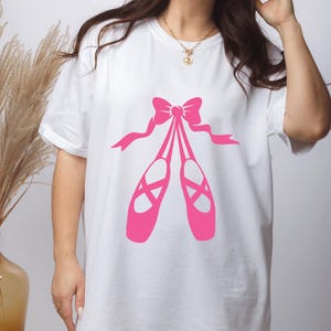 Balletcore T-shirt, Dance Tee, Coquette Aesthetic, Unisex Tie-Dyed Shirt, Ballerina Gift, Preppy Top