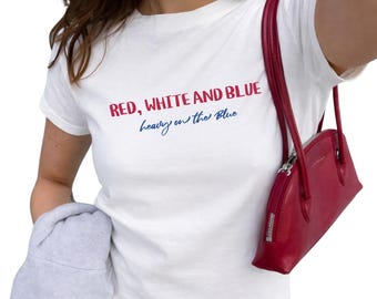 250th Anniversary USA Shirt Women - Leftism feminist Patriotic 4th of July Y2K baby tee American Flag Crop Tops for patriotic girls