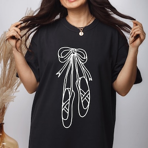 Balletcore T-shirt, Preppy Ballerina Shirt, Trendy Dance Tee, Ballet Gift, Coquette Aesthetic, On Pointe Top, Unisex Tie-Dyed Tee,