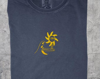 sunshine Surfboard Aloha Tee Surfboard Embroidery Shirt | Beach Vibe Vacation Ocean