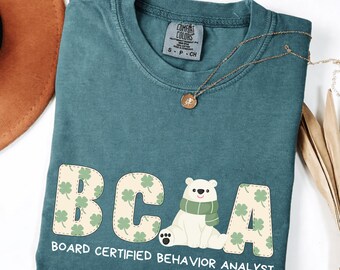 Lucky BCBA Comfort Colors T-shirt | Behavior Analyst St. Patrick's Day Tee