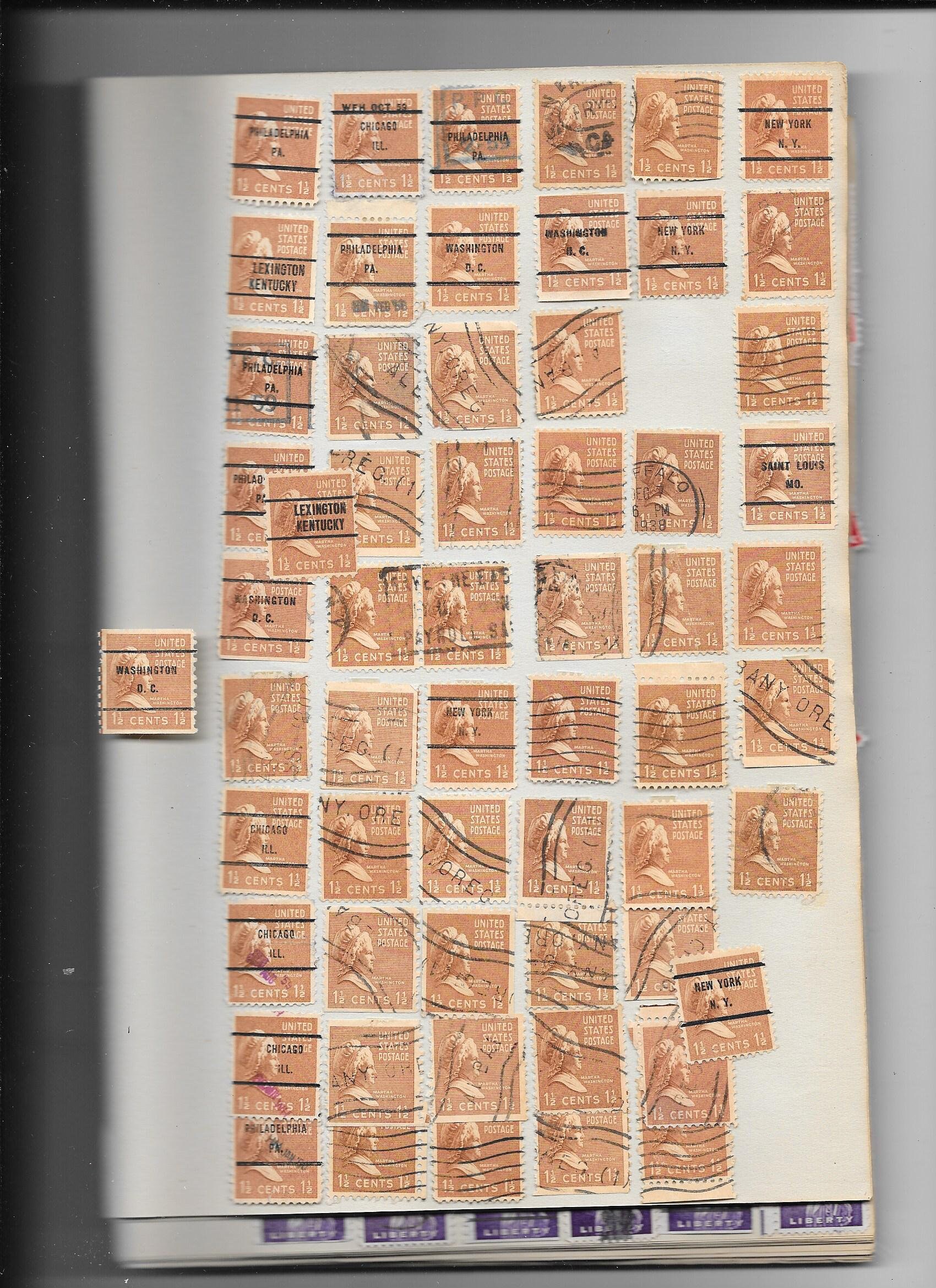 USA MARTHA WASHINGTON 1.5 Cent Postage Stamps Bulk Lot Etsy