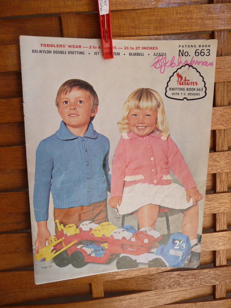 Vintage 1960 S Patons Toddlers Childrens Wear Age 2 To 8 Years Knitting Pattern Booklet 663 Free Postage Australia Wide Vintage 1960 S Patons Toddlers Childrens Wear Age 2 To 8 Years Knitting Pattern Booklet 663 Free Postage Australia Wide