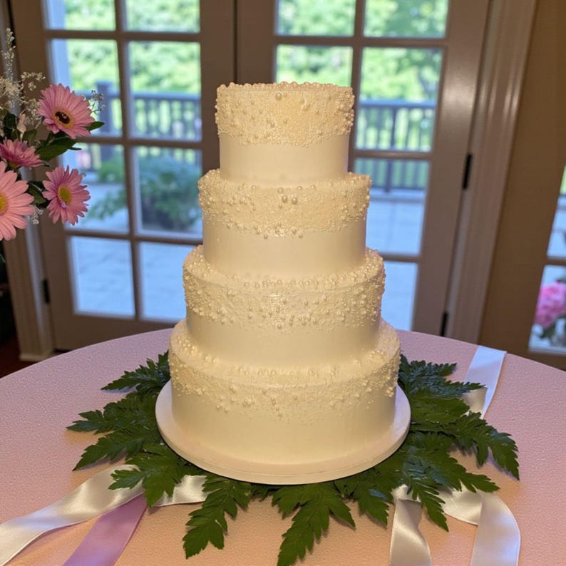 Custom Faux Pearl Wedding Cake: Elegant Bridal Shower Centerpiece - Etsy