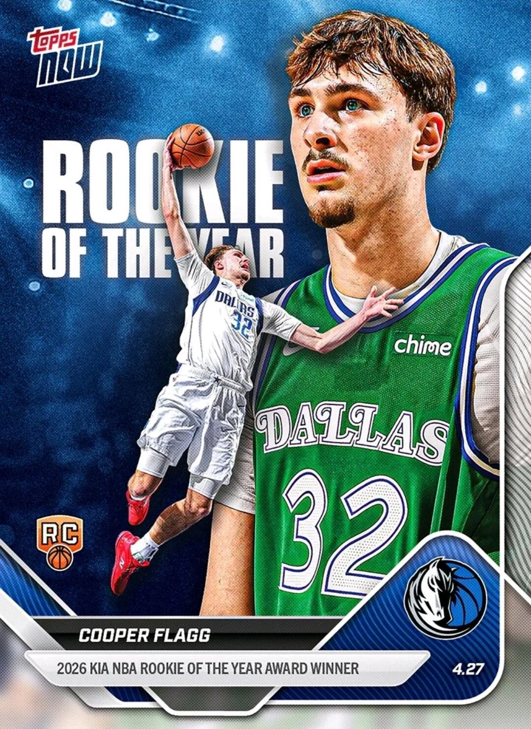NBA トレカ ブランドン クラーク ルーキーカード☆ トレーディングカード 2025-26 Topps Now NBA #ROTY Cooper Flagg RC