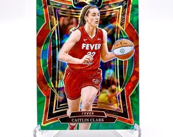 2025 Panini Select WNBA Concourse Caitlin Clark #41 Green Ice Cracked Prizm