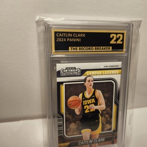 Carte de basket-ball Caitlin Clark Campus Legends sous boîtier CL1 - Marque noire