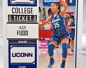 AZZI FUDD #29 2024-25 Panini NIL College Ticket UConn Blue Uniform