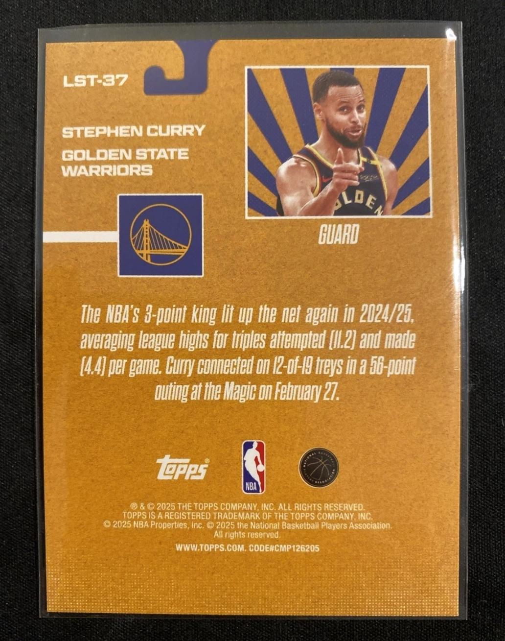 Stephen Curry - 2025-26 Topps Limited Stock Legends Trading Card