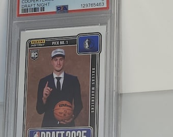 Cooper Flagg 2025 Panini Instant NBA  1st Pick Draft Night Rookie Card - PSA 9