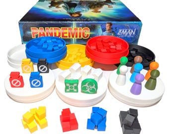 Pandemic Compatible Game Pieces | Organizer | Upgrade | Expansion | Replacement