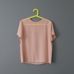 PERIWINKLE and PINK vintage tops 1990s blouses choose or set short sleeves summer tops image 1