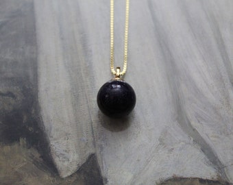 GALAXY ball necklace | gift for her | Victorian witchy pagan blue galaxy ball 925 chain necklace