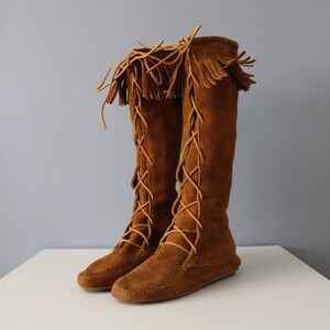 Minnetonka lace up boots on sale