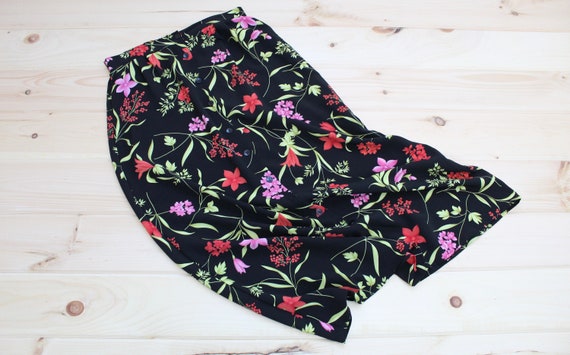 botanical maxi skirt | wildflower print maxi skirt | spring blossom prairie skirt View 3