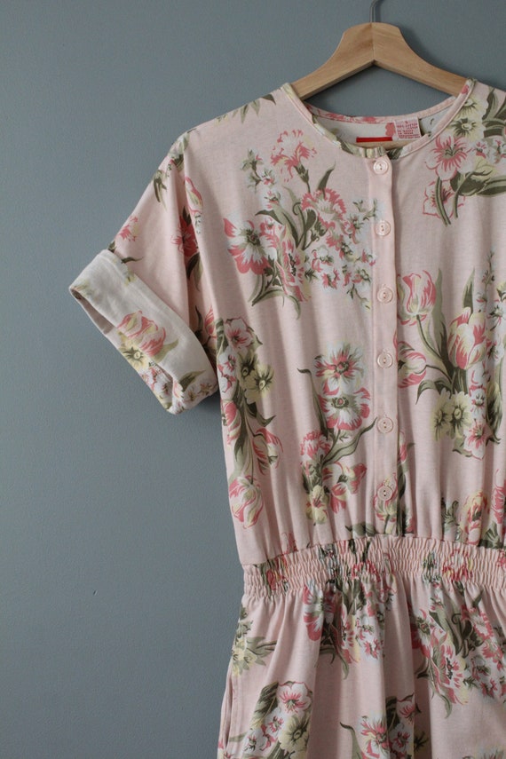 vintage soft cotton romper | spring tulips flower… - image 9